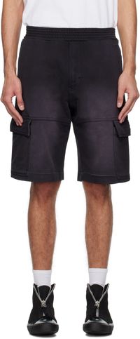 1017 ALYX 9SM Black Garment Dye Cargo Shorts