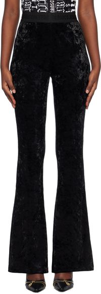 Versace Jeans Couture Black Velour Lounge Pants