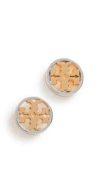 Tory Burch Icon Circle Stud Earrings Tory Silver/Tory Gold One Size
