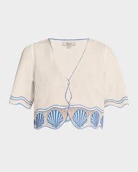 Venice Embroidered Crop Top