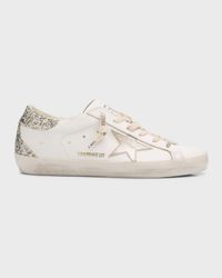 Super-Star Glitter Leather Low-Top Sneakers