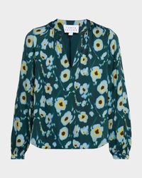 Sonia Poppy Dots Stretch Silk Top