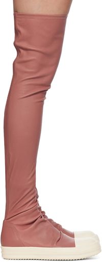 Rick Owens Bottes hautes de style bas Rider roses - Porterville