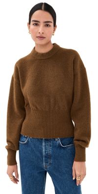 Proenza Schouler Randi Top In Boiled Wool Brown S