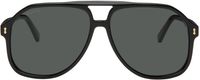 Gucci Black Pilot Navigator Sunglasses