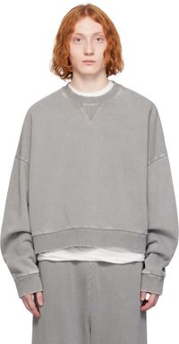 Entire Studios Pull molletonné droit gris - Uniform