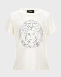 Girl's Medusa & Greca Trim Graphic T-Shirt, Size 8-12