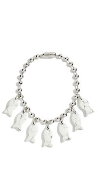 Julietta Fish Necklace Silver/White One Size