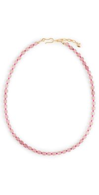 Brinker + Eliza Doe Necklace Strawberry Quartz One Size