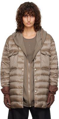 Rick Owens Blouson de style surchemise gris - Moncler + Rick Owens