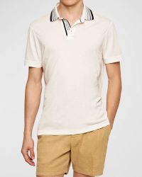 Men's Dominic Border Stripe Polo Shirt