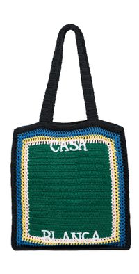 Casablanca Crochet Bag Green One Size