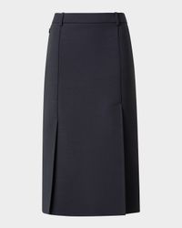 Double-Face Wool Pencil Skirt
