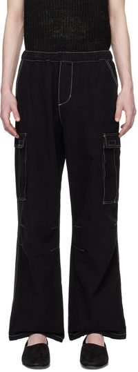 CMMN SWDN SSENSE Exclusive Black Sasha Cargo Pants