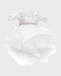 Girl's Constanza Layered Ceremony Dress, Size 12M-10
