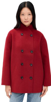 Alex Mill Sophia Coat In Wool Red M