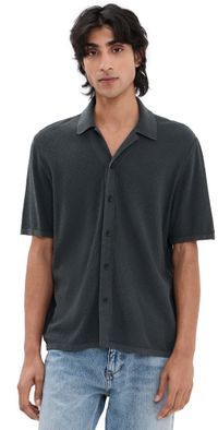 rag & bone Avery Top In Zuma Toweling Dark Grey XL