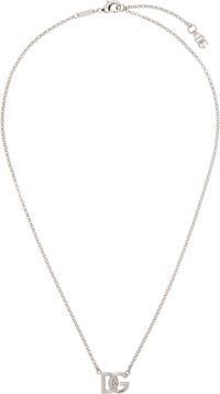 Dolce&Gabbana Silver 'DG' Logo Link Choker
