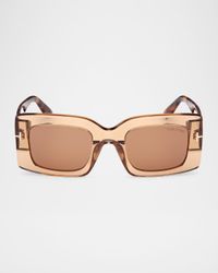 Brigitta Rectangle Acetate Sunglasses