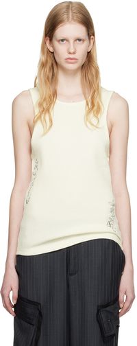 Andersson Bell White Flower Man Tank Top