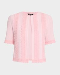 Modern Fit Scalloped-Trim Knit Jacket