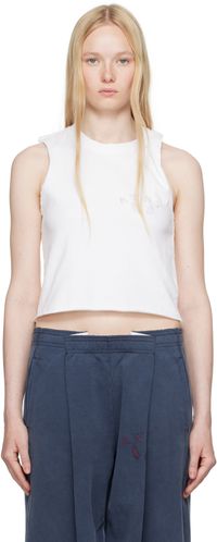 alexanderwang.t White Logo Muscle Tank Top