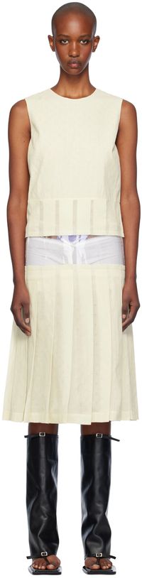 Ashley Williams Beige See U Minidress