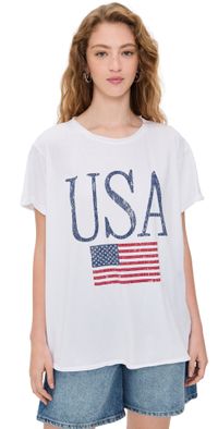 Show Me Your Mumu Airport Tee USA Flag Graphic XL