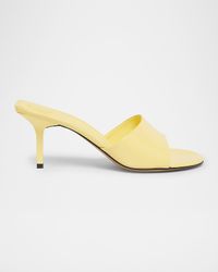 Les Mules Cubisto Leather Sandals