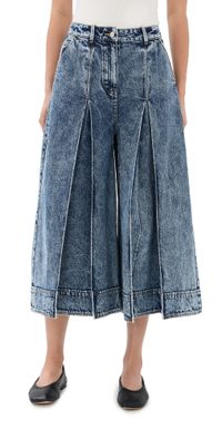 3.1 Phillip Lim Lightweight Denim Culottes Washed Medium Blue 12