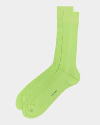 Men's Ribbed Cotton Crew Socks