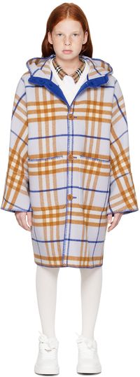 Burberry Kids Blue Check Coat