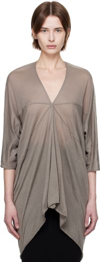Rick Owens Gray Hollywood Kite Blouse