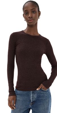 AGOLDE Delphi Slim Tee Raisin S