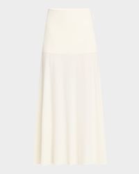 Crepe Fluid Midi Skirt