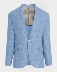 Men's Tonal Plaid Single-Breasted Sport Coat
