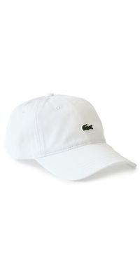 Lacoste Cotton Twill Front Logo Cap White One Size