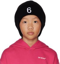 MM6 Maison Margiela Kids Black Logo Beanie