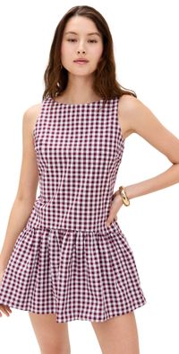 Peixoto Addison Mini Dress Merlot Gingham S