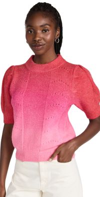 English Factory Short Sleeve Pullover Sweater Red/Pink S