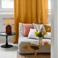 Madura - Rideau à galon fronceur - Taille 350x280 - Jaune