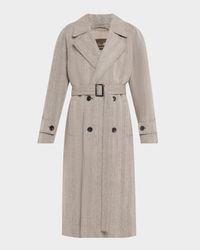 Foster Double-Breast Belted Wool Cashmere Coat