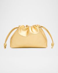 Flamenco Metallic Leather Shoulder Bag