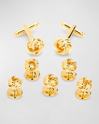 Men's Knot Cuff Link 5-Stud Set