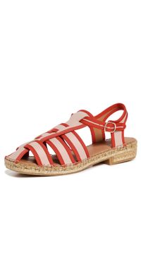 Naguisa Sativa Fisherman Espadrilles Pink/Red 38