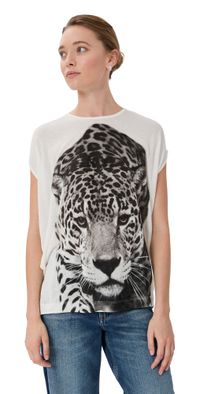 Stella McCartney Cloud Leopard T Shirt Cream M