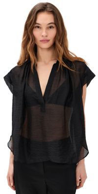Secular Trinity Top In Sheer Tencel Black XS