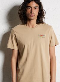 Faguo - Tee-shirt col rond en coton - Taille XL - Beige