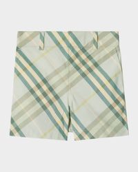 Boy's Oscar Check Woven Cotton Shorts, Size 6M-2