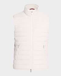 Men's Down Quilted Nylon Full-Zip Vest